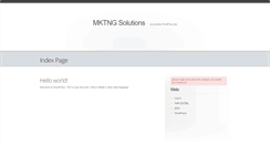 Desktop Screenshot of mktngsolutions.com